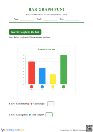 Grade 1 Bar Graph & Tally Chart — Essential Math Worksheet