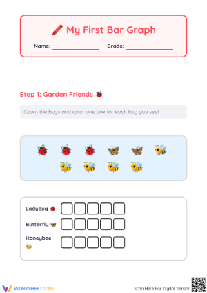 Printable Bar Graph Worksheet | Grade K Math