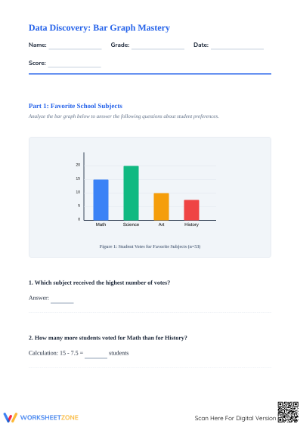 Printable Bar Graph Worksheet | Grade 3 Math
