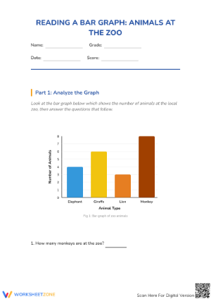 Grade 3 Bar Graphs — Printable No-Prep Worksheet