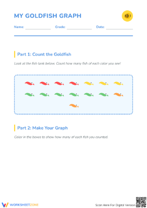 My Goldfish Graphing Worksheet | Essential Grade 1 Math