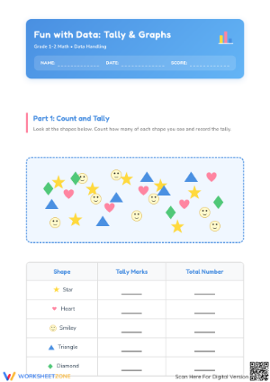 Printable Bar Graph and Tally Worksheet | Grade 1-2 Math