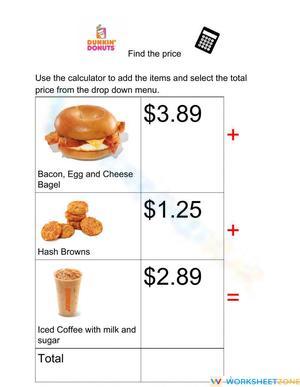 Find the Price Dunkin Donuts 3