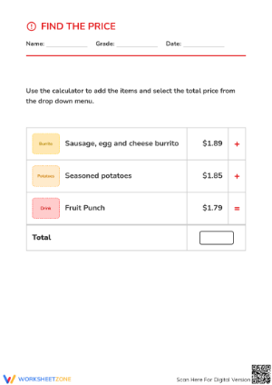 Grade 2 Money Math — Printable No-Prep Worksheet