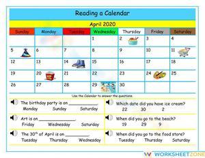 Reading a Calendar DJ