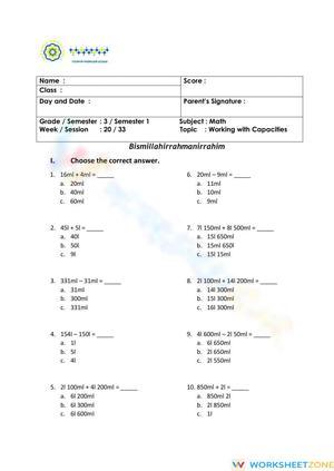 Working with Capacities