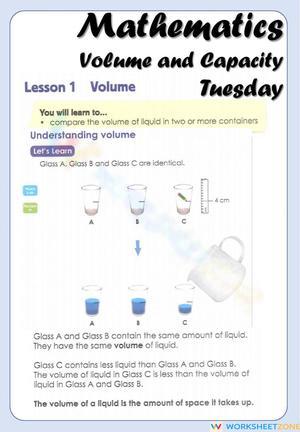 Mathematics 3B - Capacity and Volume A
