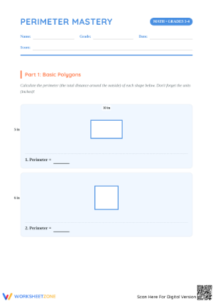 Perimeter Mastery Worksheet | Grade 3-4 Essential