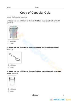 Capacity Quiz
