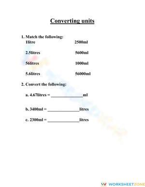 Converting units - Grade6