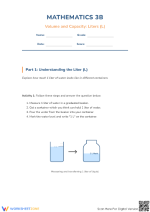Printable Volume Worksheet | Grade 4 Math