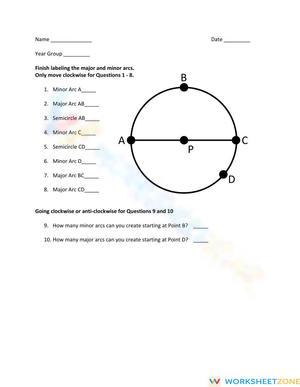 Circles: Major Arcs vs. Minor Arcs
