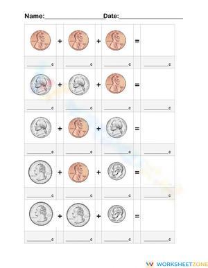 Money Math Coins 3