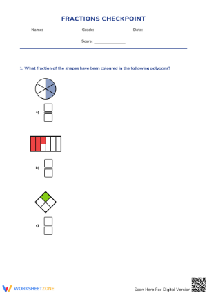 Printable Comparing Fractions Worksheet | Grade 4 Math