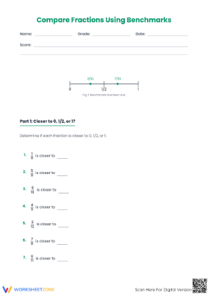 Printable Comparing Fractions Worksheet | Grade 5 Math