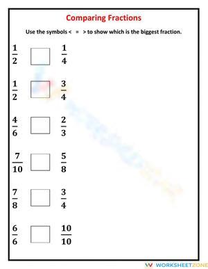 Comparing fractions