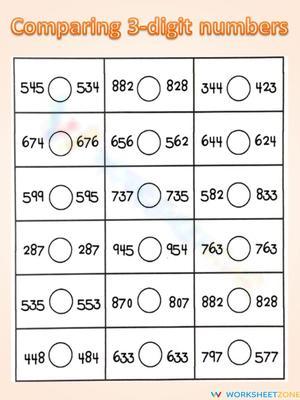 Comparing numbers 3-digits