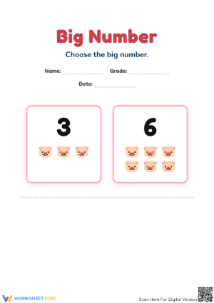 Printable Comparing Numbers Worksheet | Grade K Math