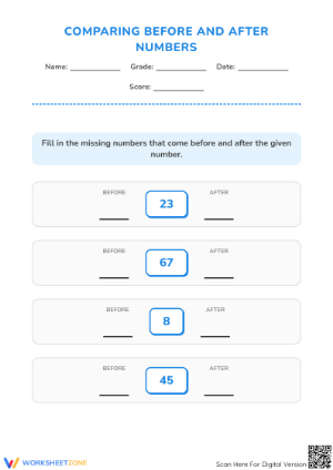 Printable Number Comparison Worksheet | Grade 1 Math