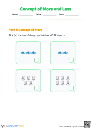 Printable Comparing Numbers Worksheet | Grade 1 Math