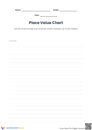 Printable Comparing Numbers Worksheet | Grade 4 Math
