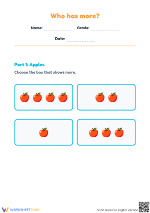 Printable Comparing Numbers Worksheet | Kindergarten Math