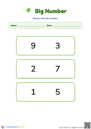 Printable Comparing Numbers Worksheet | Grade K Math