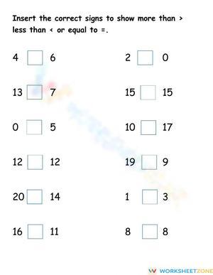 More, Less and Equal to