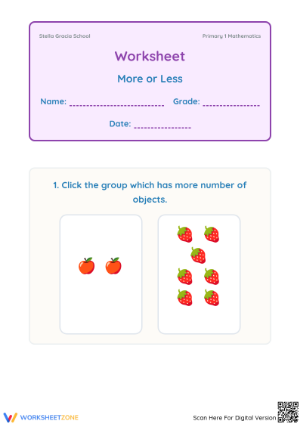 Essential Comparing Objects Worksheet | Grade 1 Math Aligned