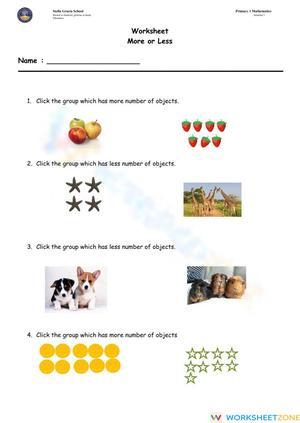 Comparing Objects Worksheet