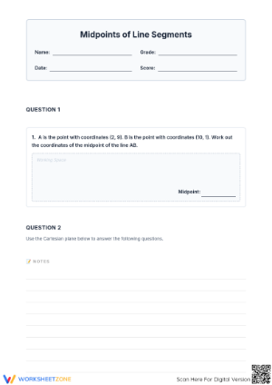 Essential Midpoints Coordinate Geometry Worksheet