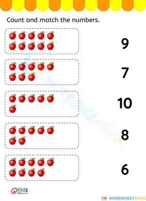 Count and Match the Numbers Practice