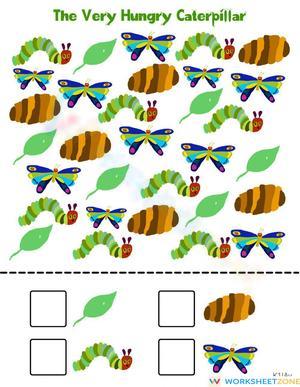 Hungry Caterpillar Counting Worksheet
