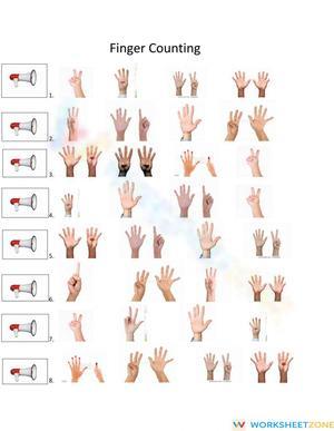 Finger Counting Practice Worksheet