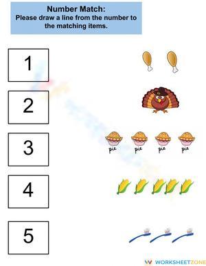 Matching Numbers 1 to 5: A Fun Math Activity