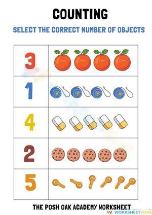 Count and Select: Counting Objects Worksheet