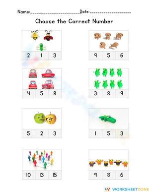 Number Find Worksheet: A Fun Number Recognition Game