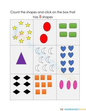 Counting to 8 Worksheet: Number Recognition Fun