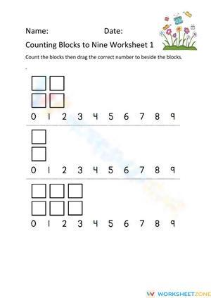 Counting Blocks to 9: A Hands-On Math Activity