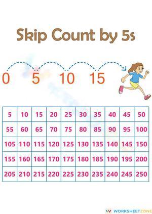 Counting by 5s: Skip Counting Worksheet Activity