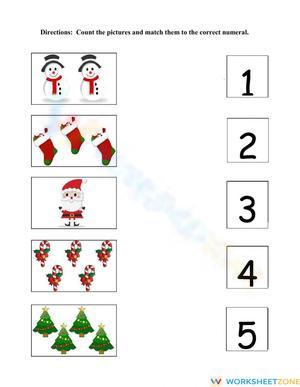 Christmas Counting 1-5: Holiday Math Fun