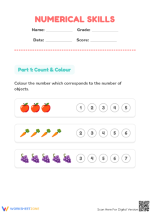 Essential Kindergarten Math: Counting & Coloring Worksheet