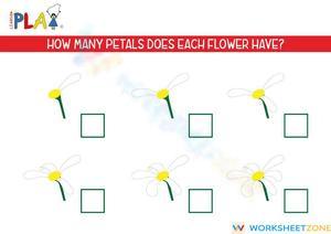 Petal Counting Worksheet