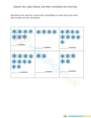 Counting Snowflakes Worksheet
