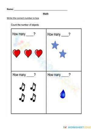 Counting Practice with Fun Objects
