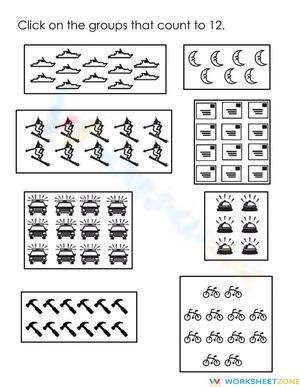 Counting to 12 Worksheet