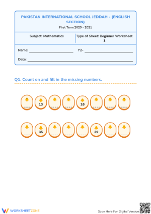 Counting and Addition Worksheet | Grade 1 Essential