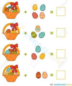 Easter Fun: Counting Eggs Worksheet for Kids