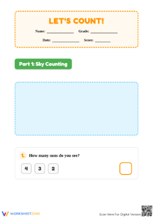 Essential Counting to 10 Worksheet | Preschool Math