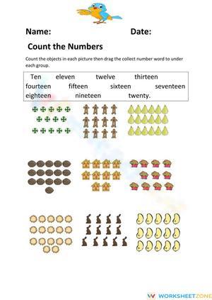 Count the Numbers: Engaging Number Recognition Worksheet